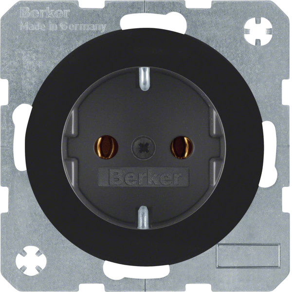 Berker 47432045 Steckdose Schuko R.1/R.3 schwarz. glänzend