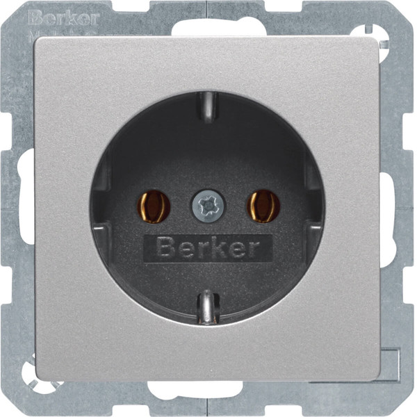 Berker 47436084 Steckdose Schuko Q.x alu samt. lackiert