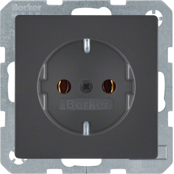 Berker 47436086 Steckdose Schuko Q.x anthrazit. samt