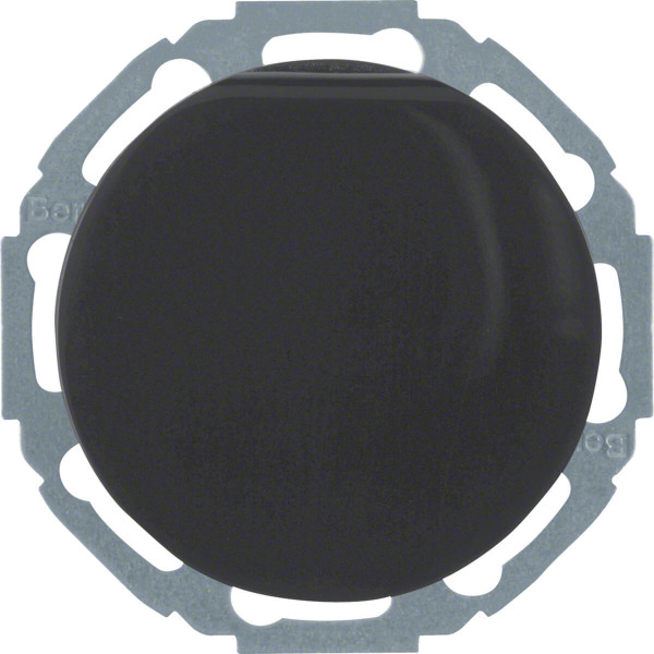 Berker 47442045 Steckdose Schuko mit Klappdeckel u. erh.BS R.1/R.3/R.Classic schwarz. glänzend