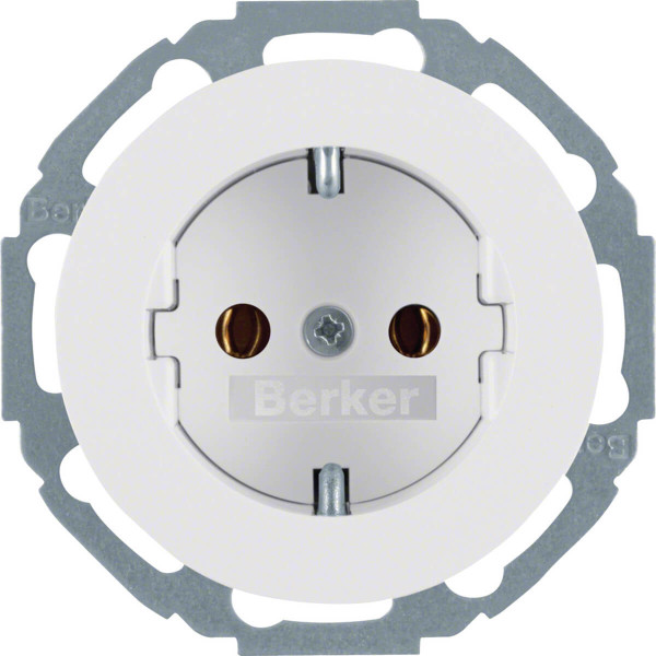 Berker 47452089 Steckdose Schuko Serie R.Classic polarweiß. glänzend