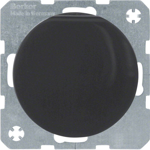 Berker 47512045 Steckdose Schuko mit Klappdeckel u. erh.BS R.1/R.3 schwarz. glänzend
