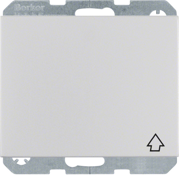 Berker 47517203 Steckdose Schuko mit selbstschl. Klappdeckel u. erh.BS K.5 Alu
