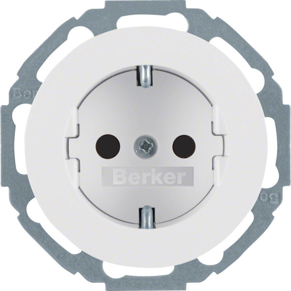 Berker 47552089 Steckdose Schuko m. erhöhtem Berührungsschutz Serie R.Classic polarweiß.glänzend