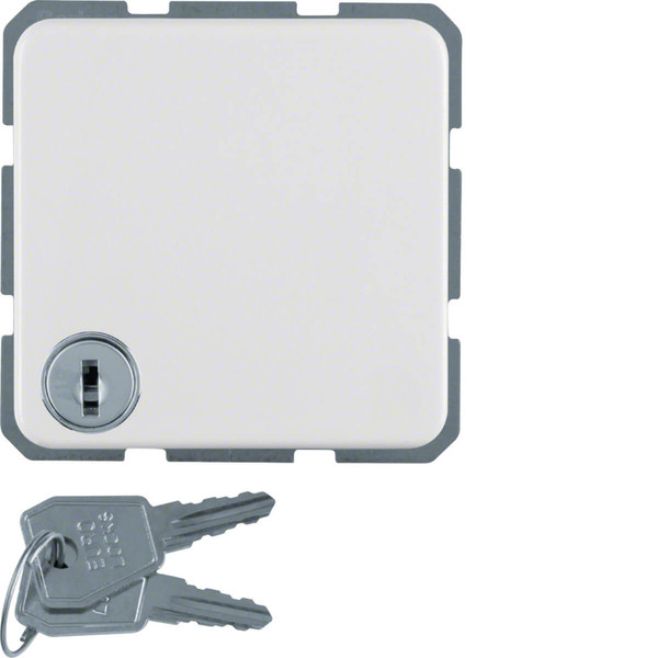 Berker 476309 Steckdose Schuko mit Klappdeckel und Schloss wg Up IP44 polarweiß glänzend