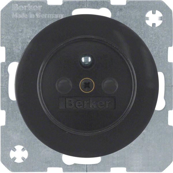 Berker 6768762045 Steckdose mit Schutzkontaktstift u. erh.BS R.1/R.3 schwarz. glänzend