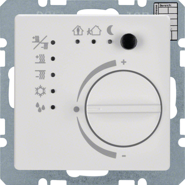 Berker 75441129 Temperaturregler mit Tasterschnittstelle Q.x polarweiß. samt