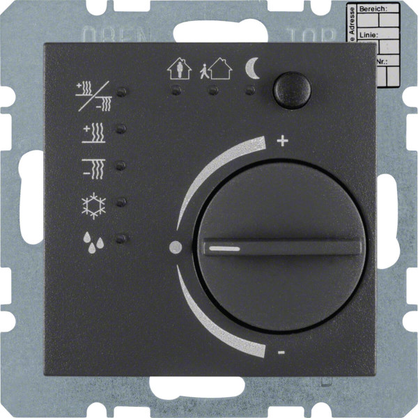 Berker 75441185 Temperaturregler mit Tasterschnittstelle B.3/B.7 anthrazit. matt