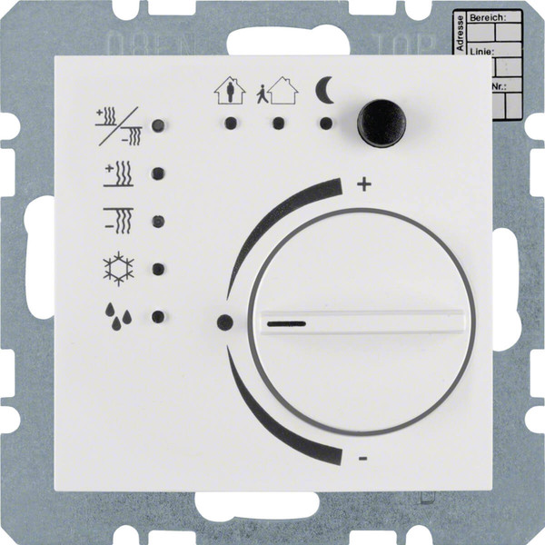Berker 75441189 Temperaturregler mit Tasterschnittstelle S.1/B.3/B.7 polarweiß. matt