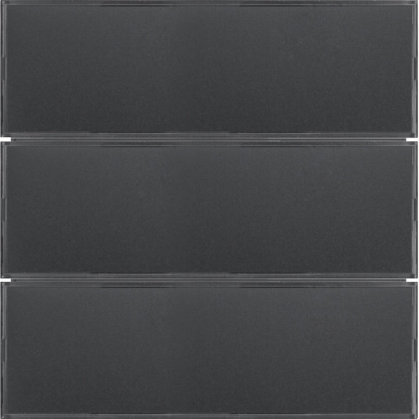 Berker 80163785 Tastsensor 3fach Komfort mit Beschriftungsfeld KNX S.1/B.x anthrazit/alu