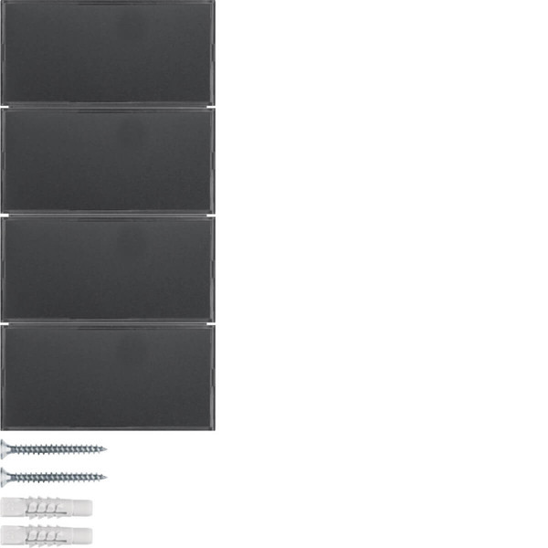 Berker 80164785 Tastsensor 4fach Komfort mit Beschriftungsfeld KNX S.1/B.x anthrazit/alu