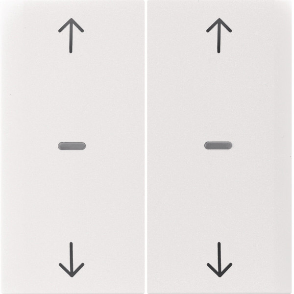 Berker 80961389 Abdeckung für Tastsensor-Modul 2fach mit Pfeil-Symbol S.1/B.x polarweiß glänzend
