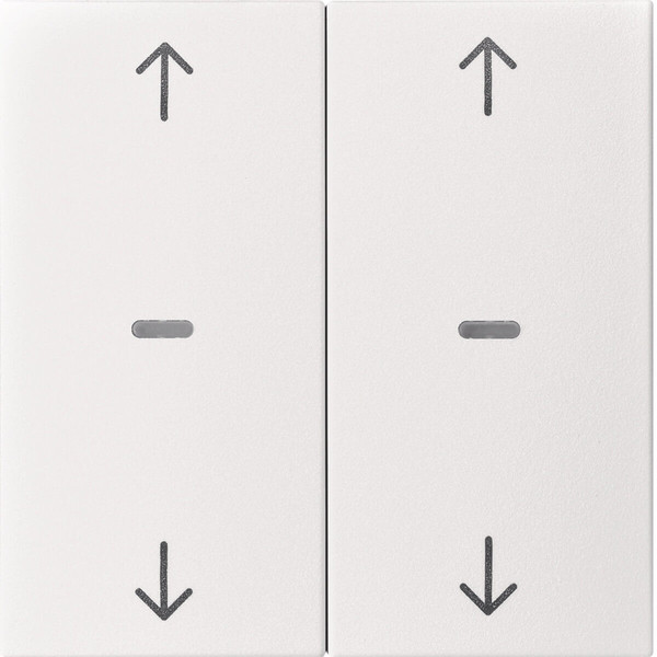Berker 80961399 Abdeckung für Tastsensor-Modul 2fach mit Pfeil-Symbol S.1/B.x polarweiß matt