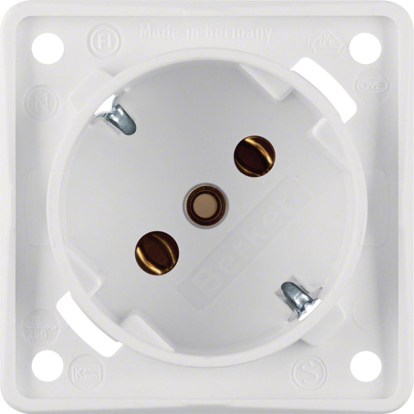 Berker 841852522 Steckdose Schuko 45°. mit Schraubklemmen. Integro Modul-Einsätze. polarw. m.