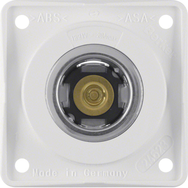 Berker 845712509 Power Steckdose 12 V. Integro Modul-Einsätze. polarweiß glänzend