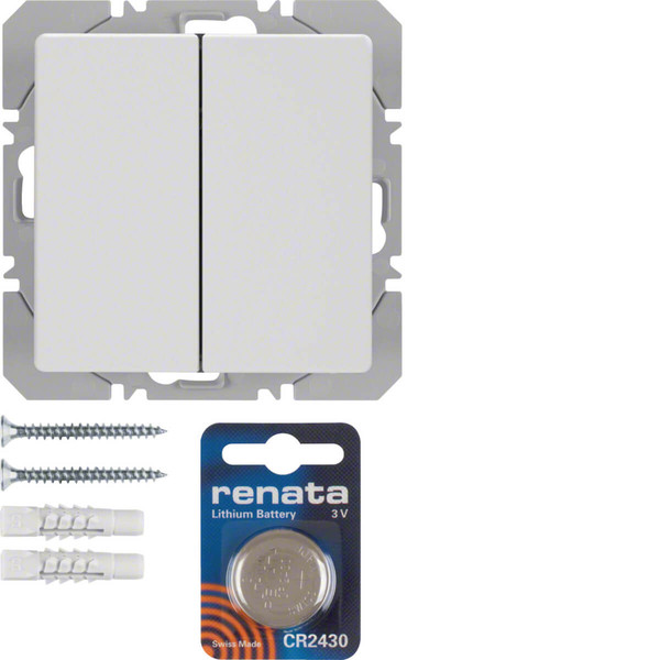 Berker 85656229 KNX-Funk Wandsender 2fach flach quicklink Q.x polarweiß. samt