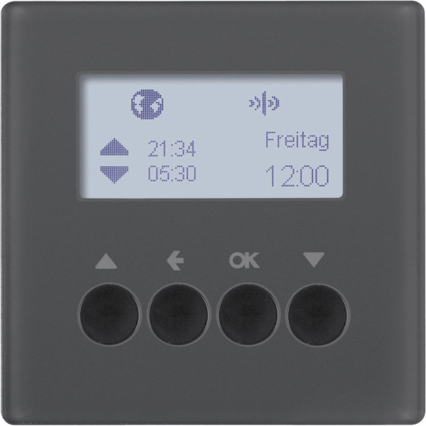 Berker 85745126 KNX-Funk Jalousie-Schaltuhr quicklink Q.x anthrazit. samt