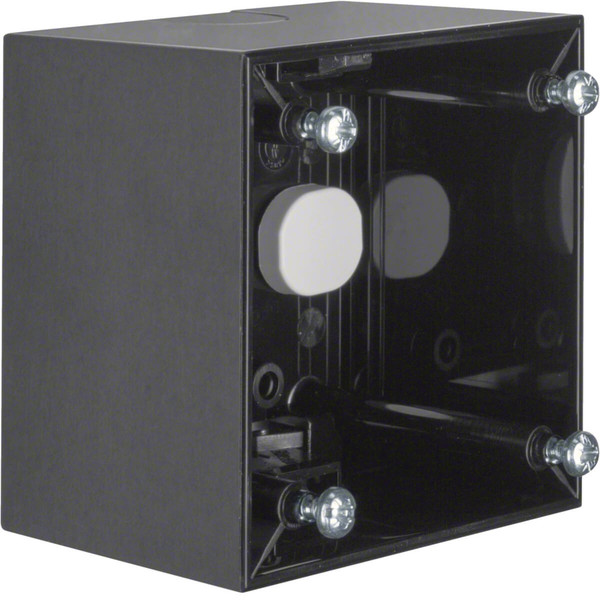 Berker 911512510 Aufbau-Gehäuse hoch AP. Integro Flow/Pure. schwarz glänzend