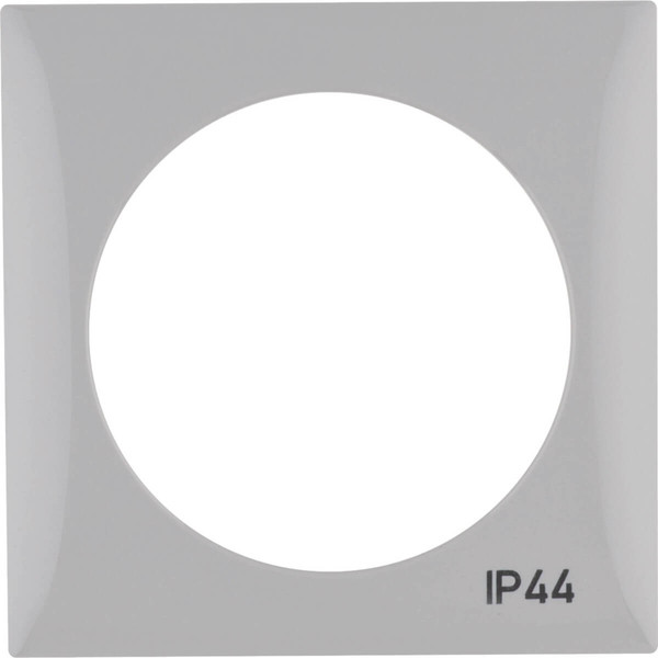 Berker 918272597 Rahmen mit Aufdruck IP44. Integro Flow. grau glänzend