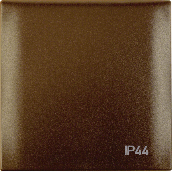 Berker 918282591 Rahmen mit Klappdeckel und Aufdruck IP44. Integro Flow. braun matt