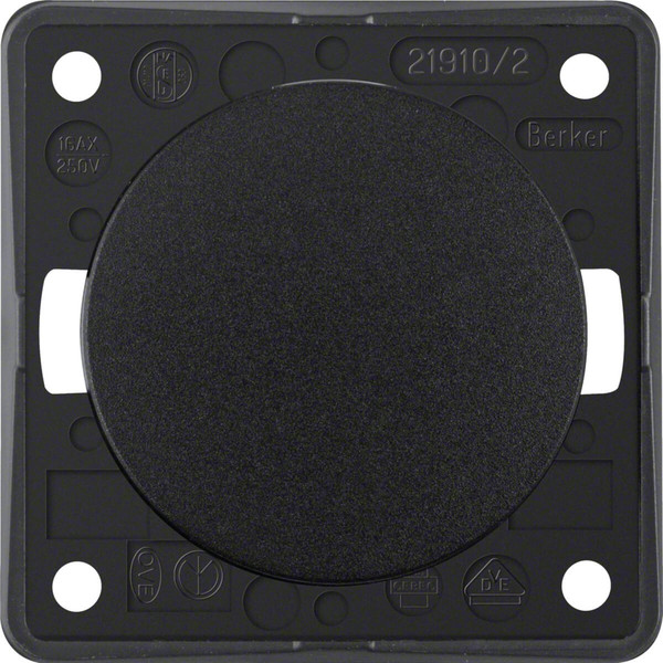 Berker 936522510 Ausschalter 2-polig mit Aufdruck 0. Integro - Design Flow/Pure. schwarz gl.