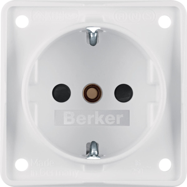 Berker 941952502 Steckdose Schuko. erh. Ber.schutz. Schraubkl.. Integro Modul-Einsätze. pw m.