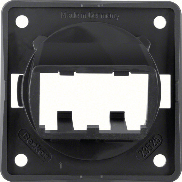 Berker 9455905 Tragplatte 2fach für MINI-COM Module. Integro Modul-Einsätze. schwarz gl.