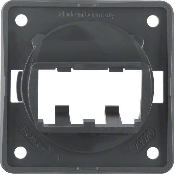 Berker 945592505 Tragplatte 2fach für MINI-COM Module. Integro Modul-Einsätze. anthrazit gl.