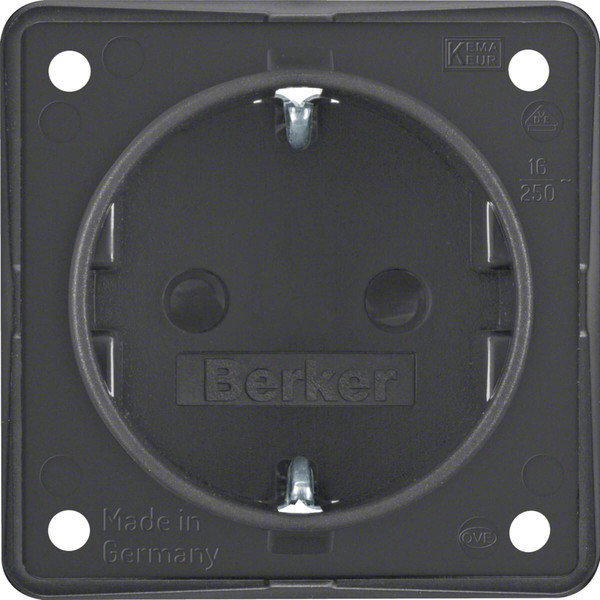 Berker 947792505 Steckdose Schuko. erh. Ber.schutz. Steckkl.. Integro Modul-Einsätze. anthr. m.