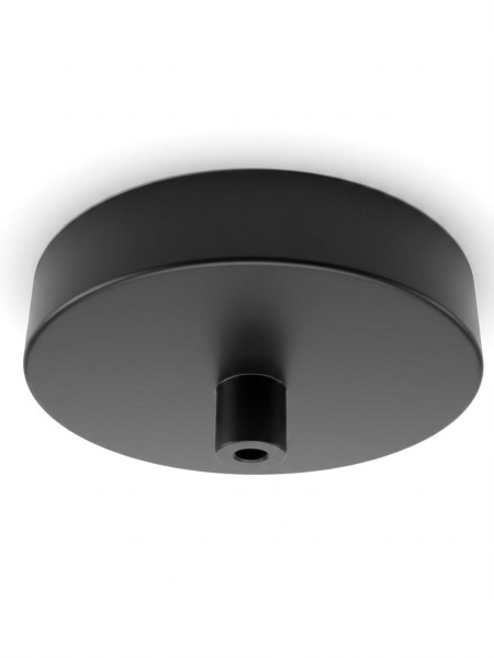 Bioledex Decken Baldachin 100x20mm für Hängeleuchte mit WAGO-Halterungen, Schwarz