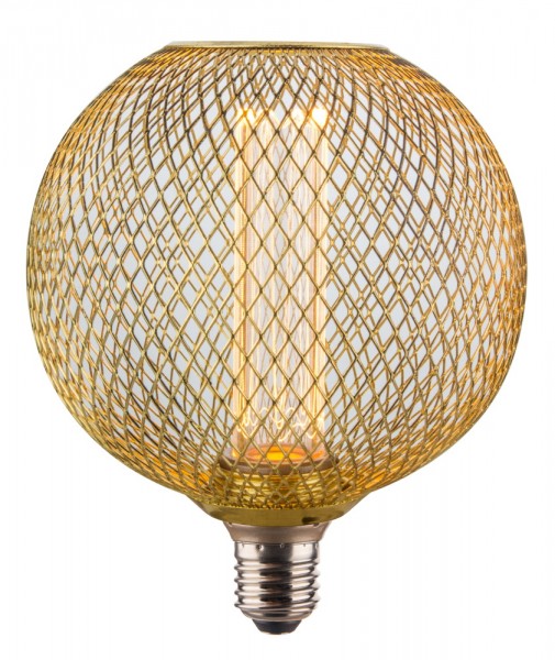 Bioledex LIMA LED Lampe E27 G125 4W 180lm amber metallgitter
