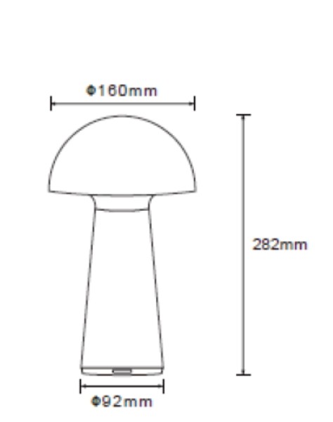 Bioledex Tragbare LED Tischlampe Akku kabellos Innen & Außen warmweiß  dimmbar IP44 Outdoor-Tischleuchte USB-C ab 19,89 €