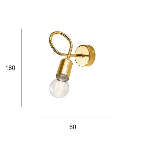 Bioledex verspielte Wandleuchte E27 gold Metall