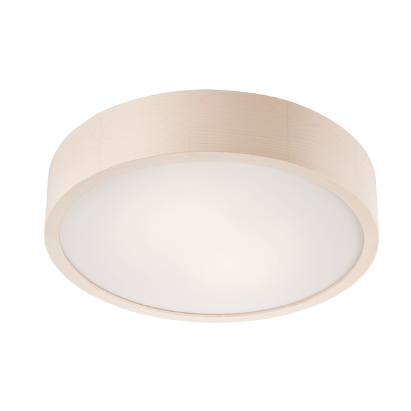 Bioledex Deckenleuchte Holzlampe 37cm 2x E27 weiß Holz, Glas