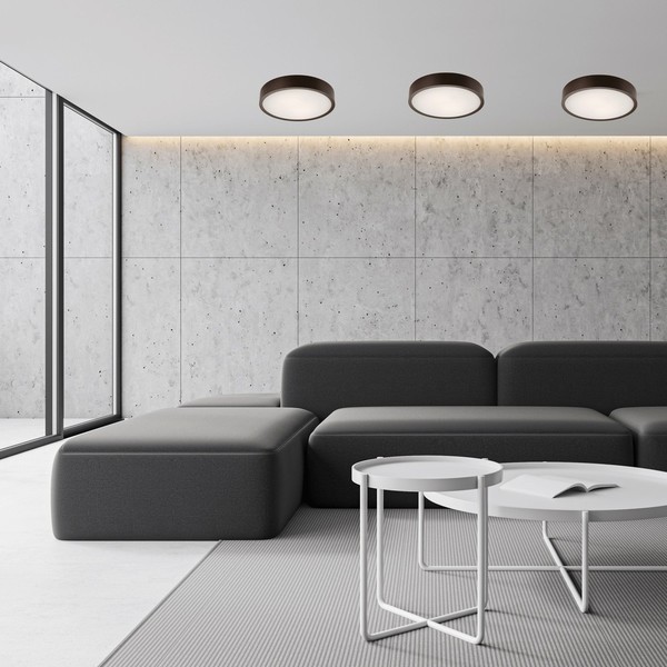 Bioledex schöne Deckenleuchte 37cm 2x E27 Wenge Holz, Glas