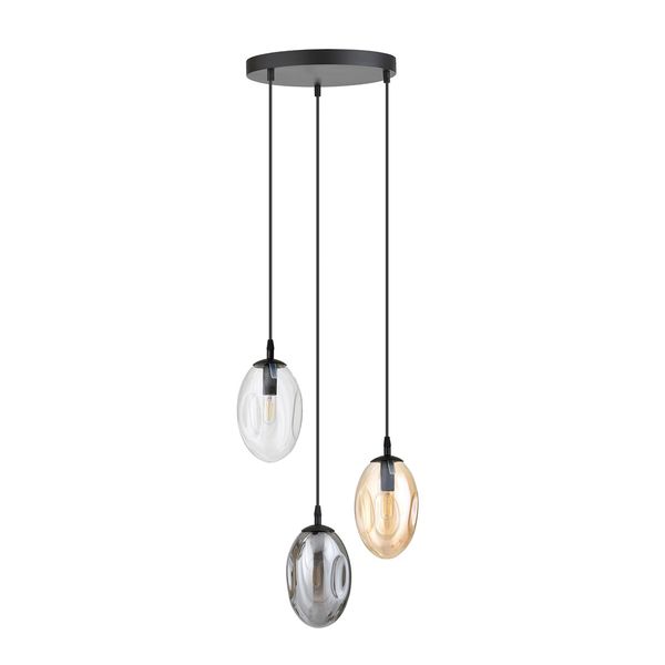 Bioledex Piterra Pendelleuchte 3-fach E14 schwarz 40x100x40cm Made in Europe