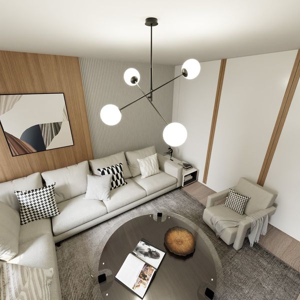 Bioledex Norrika Deckenleuchte 4-fach E14 schwarz opal 102x51x102cm Made in Europe