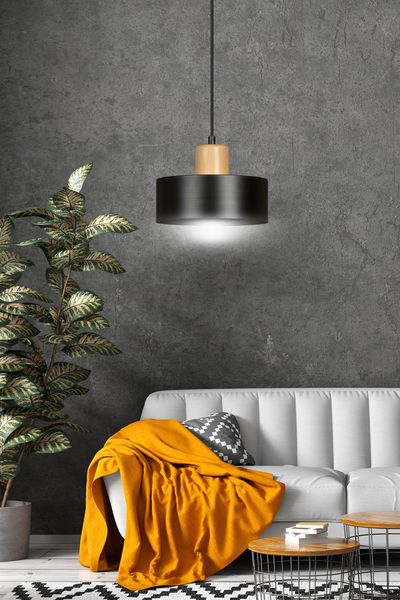 Bioledex Bergalo Pendelleuchte E27 schwarz 25x100x25cm Made in Europe