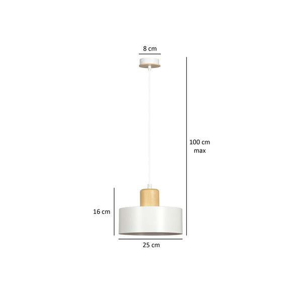 Bioledex Bergalo Pendelleuchte E27 weiß 25x100x25cm Made in Europe