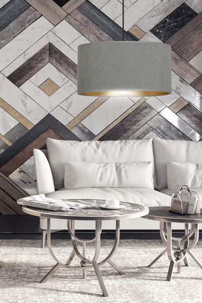 Bioledex Lyngar Pendelleuchte E27 grau 35x100x35cm Made in Europe