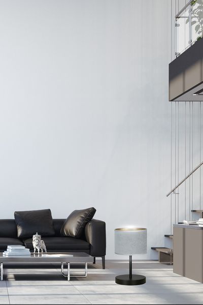 Bioledex Lyngar Tischleuchte E27 34cm grau 20x34x18cm Made in Europe