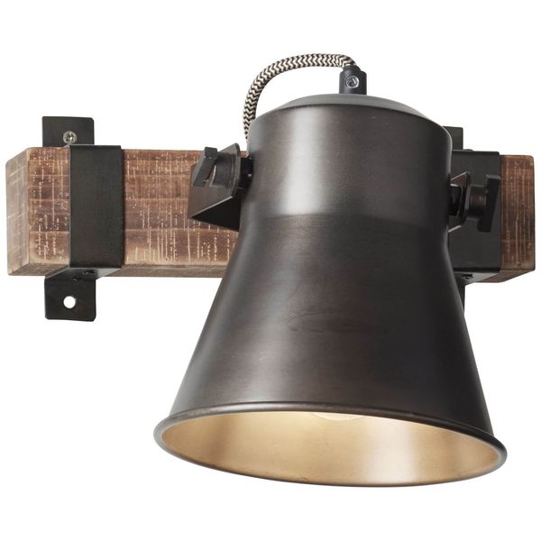 Brilliant Decca Wandspot E27 Schwarz Stahl 85810/46