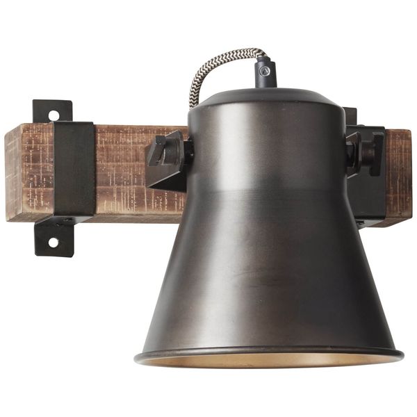 Brilliant Decca Wandspot E27 Schwarz Stahl 85810/46