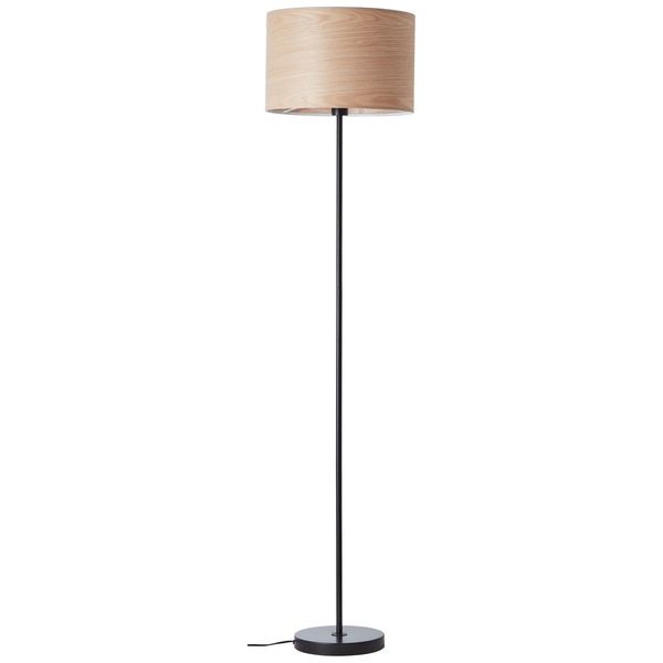 Brilliant Romm Standleuchte, 1-flammig E27 Holz Hell Schwarz 93140/76