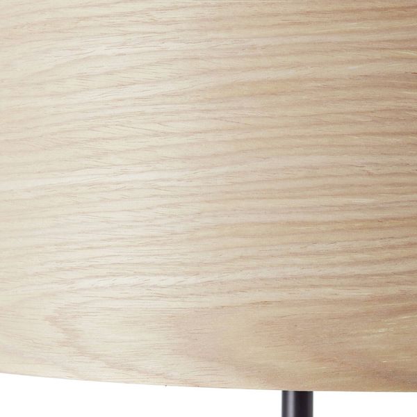 Brilliant Romm Standleuchte, 1-flammig E27 Holz Hell Schwarz 93140/76