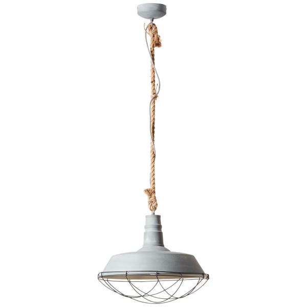Brilliant Rope Pendelleuchte 47cm E27 Grau Beton 93614/70