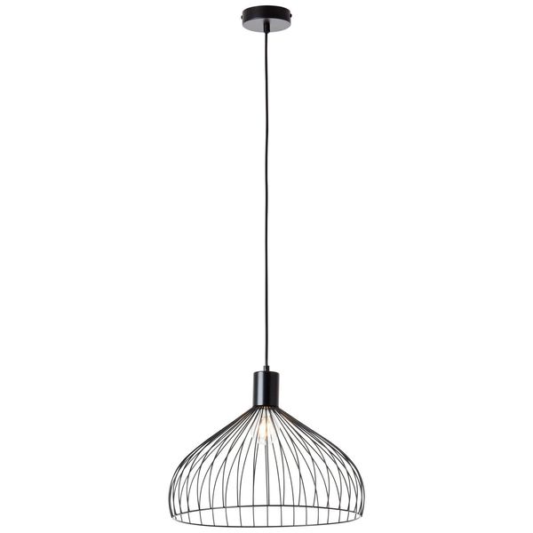 Brilliant Blacky Pendelleuchte 40cm E27 Schwarz Matt 99392/06