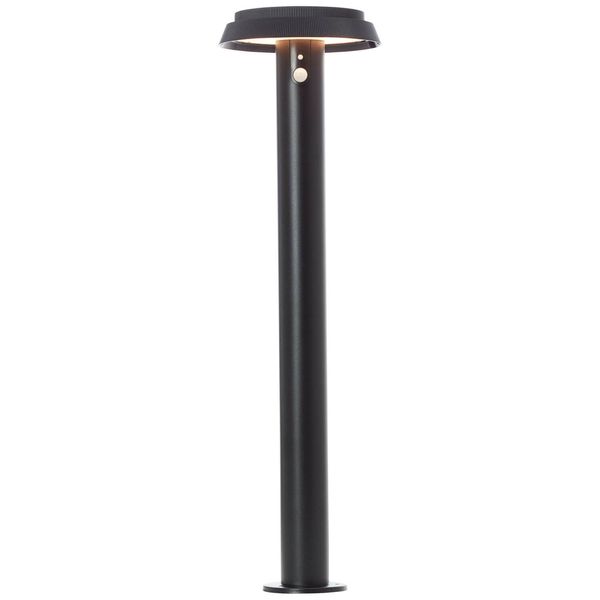 Brilliant Alvero LED Außenstehleuchte 4W Warmweiß IP44 Schwarz Solar, Bewegungsmelder G40432/06