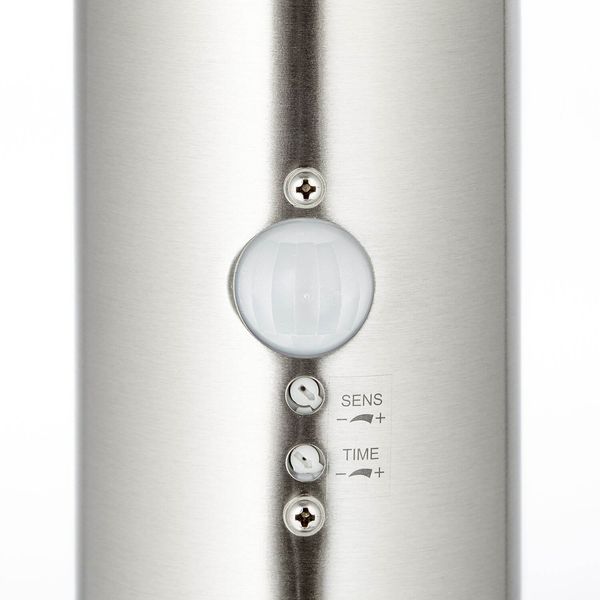 Brilliant Bole Außenstandleuchte mit Bewegungsmelder E27 IP44 Edelstahl Dämmerungssensor G46799/82