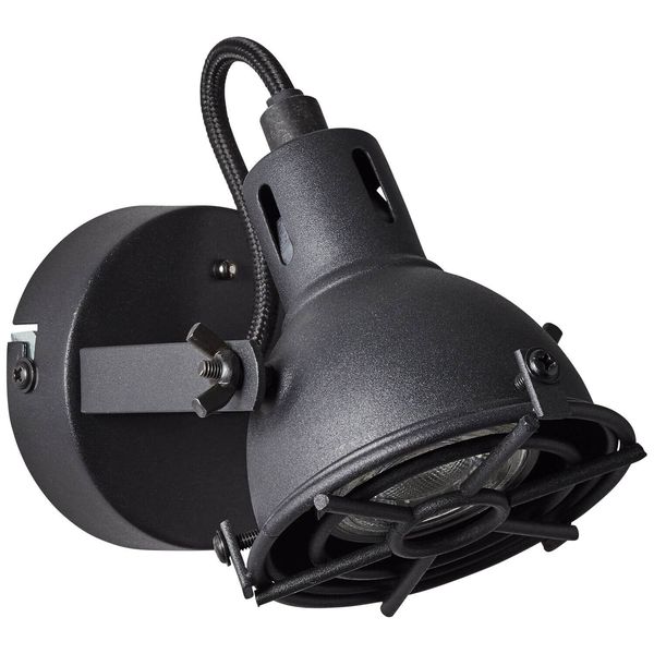 Brilliant Jesper LED Wandspot GU10 5W/4,5W Warmweiß Schwarz Korund G54310/86